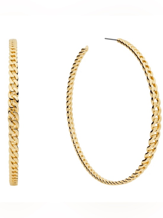 Michael Kors Jewelry - Michael Kors Gold-Tone Braided Hoop Earrings